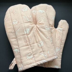 Floral Handmade Oven Mitts